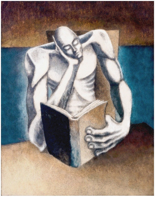 Il Lettore Oil Painting by Andreas Mujica